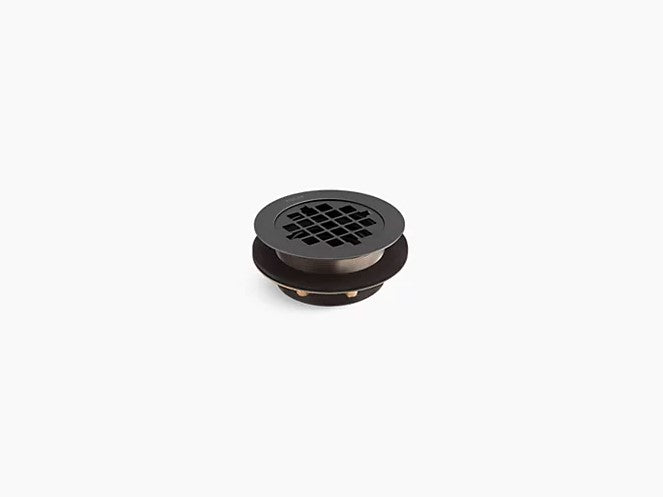Kohler Round Shower Drain For Use With Plastic Pipe Gasket Included Matte Black