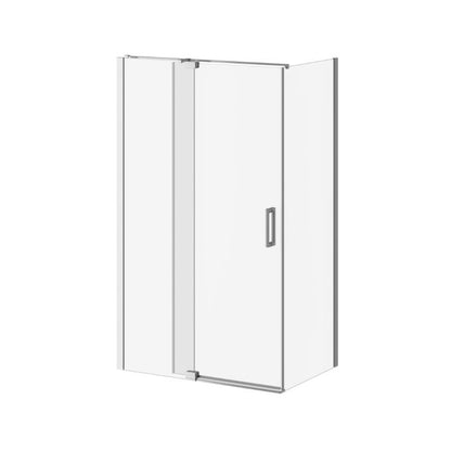 Kalia DISTINK 48" x 77" Pivot Shower Door With 32" Return Panel Clear Glass - Chrome