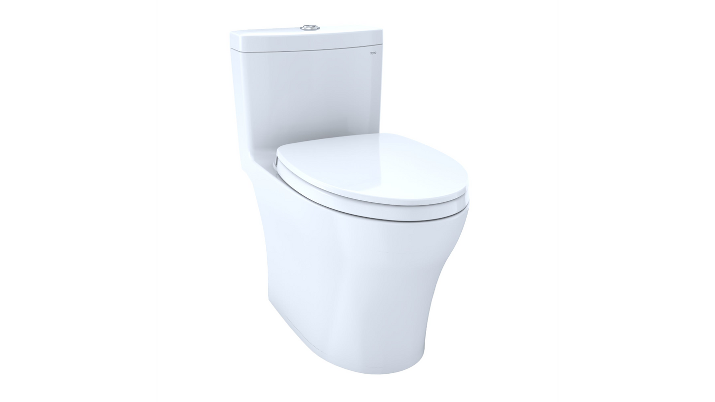 Toto Aquia IV One Piece Toilet 1.28 GPF & 0.8 GPF Elongated Bowl Washlet+ Connection Height 28.13" Seat Height 17.62 White