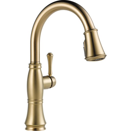 Delta CASSIDY Single Handle Pulldown Kitchen Faucet- Lumicoat Champagne Bronze
