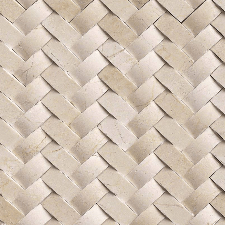 MSI Backsplash and Wall Tile Crema Arched Herringbone Mosaic 12" x 12"