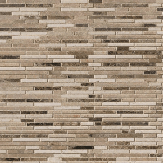 MSI Backsplash and Wall Tile Emperador Blend Bamboo Pattern Mosaic 12" x 12"