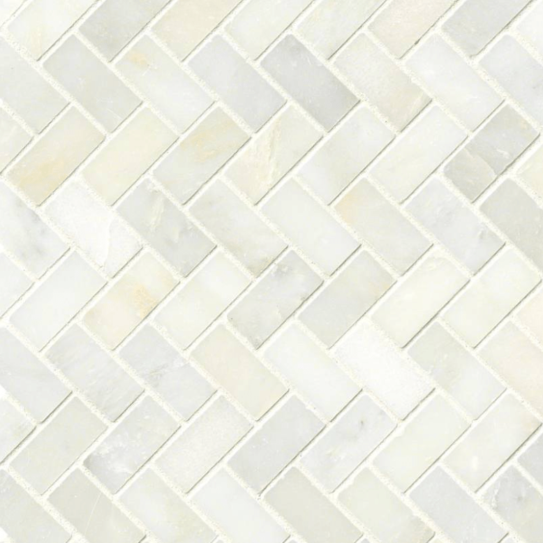 MSI Greecian White Herringbone Pattern Mosaic