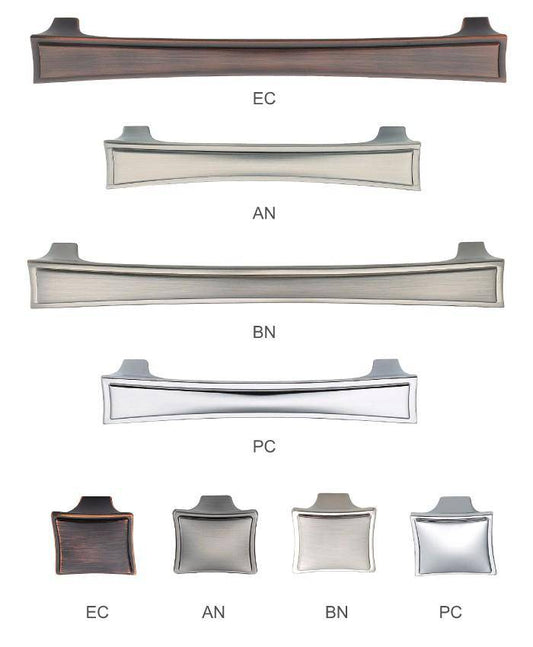 Pomelli Designs Mitchell 2 Cabinet Pull Handle 4 Inch- Brushed Nickel - Renoz