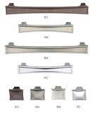 Pomelli Designs Mitchell 2 Cabinet Pull Handle 6 Inch- Brushed Nickel - Renoz