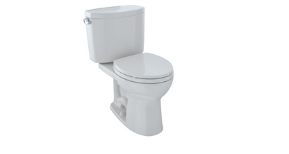 Toto Drake II Two-piece Toilet, Round Bowl, 1.28 GPF (Colonial White)