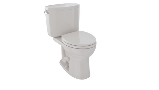 Toto Drake II Two-piece Toilet, Round Bowl, 1.28 GPF (Sedona Beige)