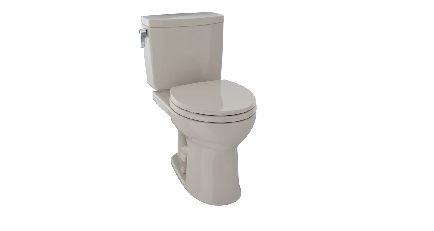 Toto Drake II Two-piece Toilet, Round Bowl, 1.0 GPF  (Bone)