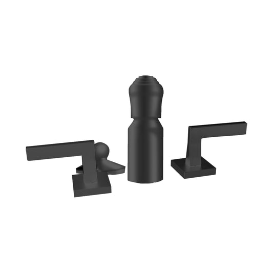 Aquadesign Products 4 Hole Bidet Faucet – Mechanical Drain Included (Matrix MAT09A) - Matte Black