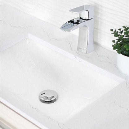Stylish Chic 20.75" x 15.5" Rectangular Undermount Bathroom Sink with Overflow Polished Chrome P-200