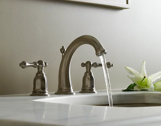 Kohler Kelston Widespread Bathroom Sink Faucet - Vibrant Brushed Nickel