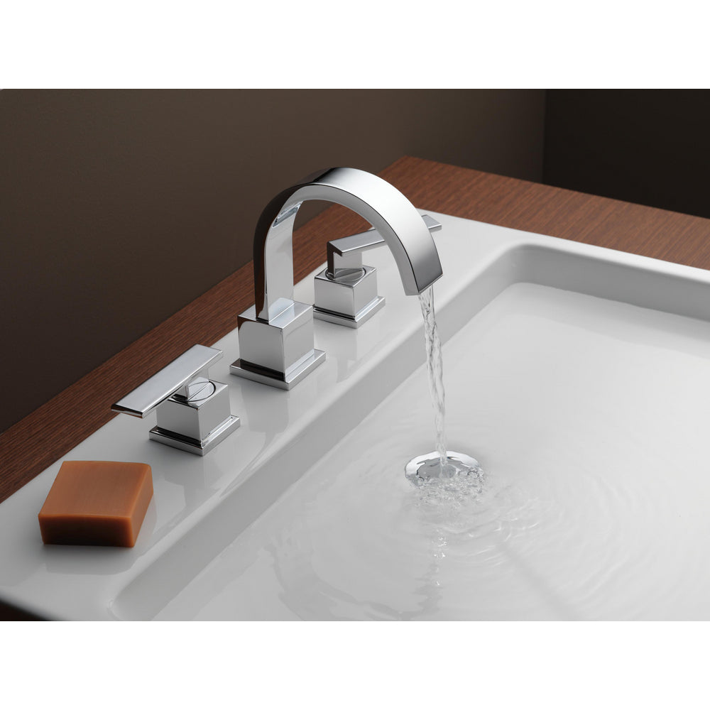 Delta VERO Two Handle Widespread 3 Hole Bathroom Faucet- Chrome