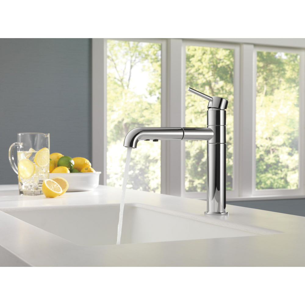 Delta TRINSIC Single Handle Pull-Out Kitchen Faucet- Chrome