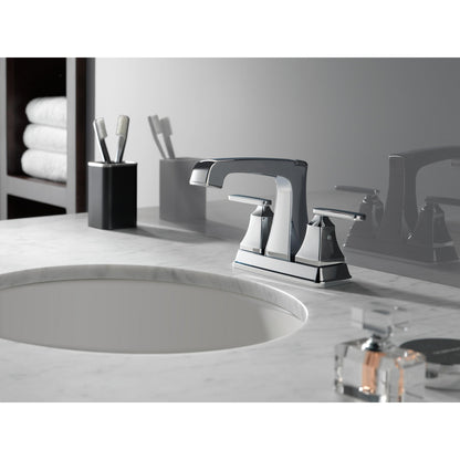 Delta ASHLYN Two Handle Centerset 3 Hole Bathroom Faucet- Chrome