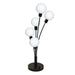 Dainolite 5 Light Incandescent Table Lamp Black Finish with White Glass - Renoz