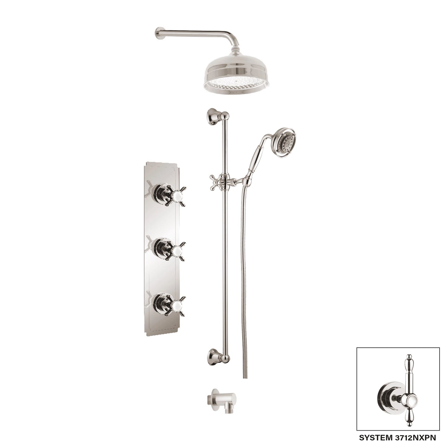 Aquadesign Products Shower Kits (Nostalgia 3712NX) - Brushed Nickel