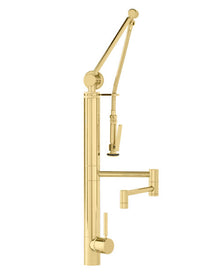 Waterstone Contemporary Gantry Pulldown Faucet – 12″ Articulated Spout 3710-12