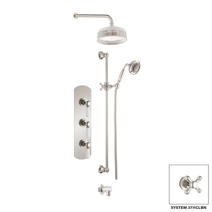 Aquadesign Products Shower Kit (Colonial 3711CL) - Brushed Nickel