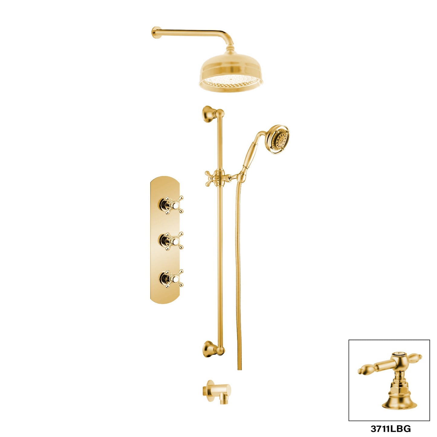 Aquadesign Products Shower Kit (Julia 3711JX) - Brushed Gold