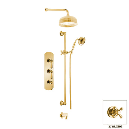Aquadesign Products Shower Kits (London 3711LL) - Brushed Gold
