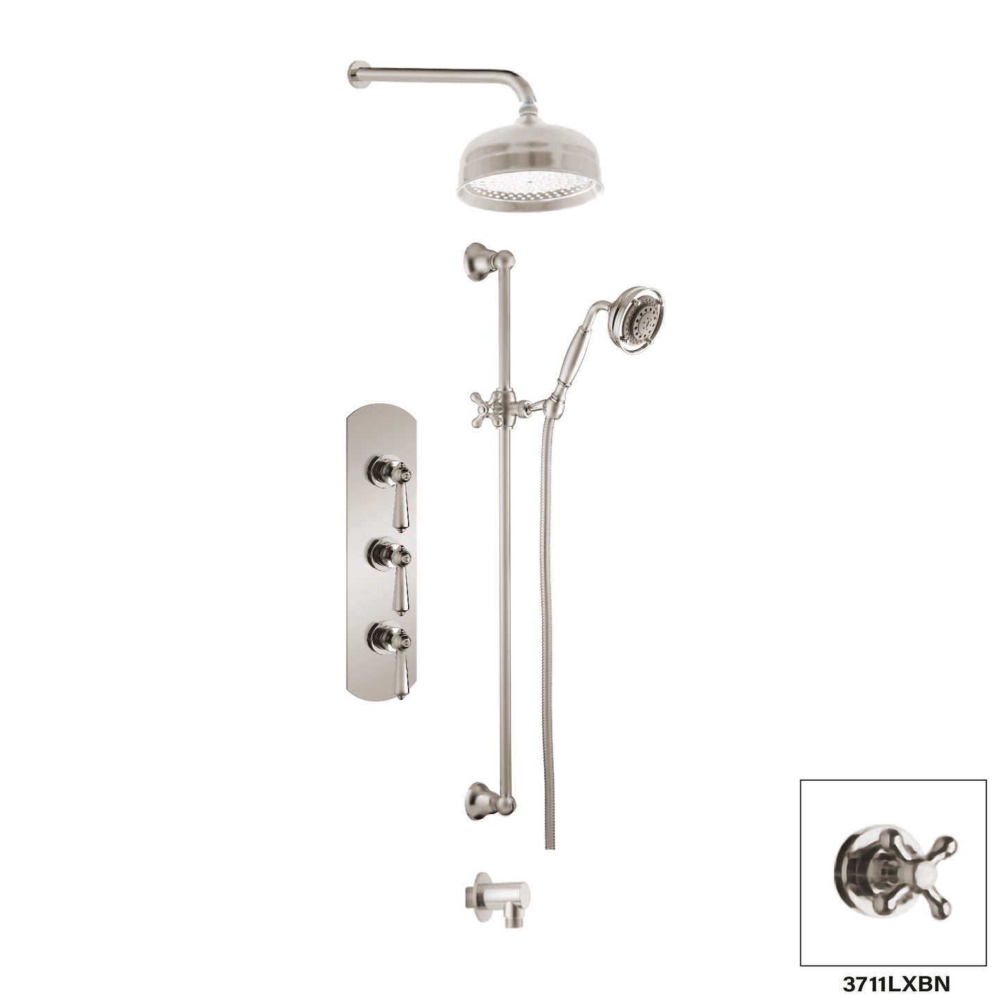 Aquadesign Products Shower Kits (London 3711LL) - Brushed Nickel