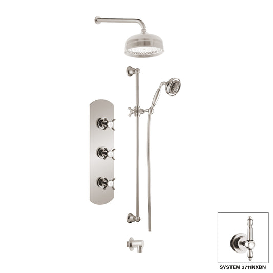 Aquadesign Products Shower Kits (Nostalgia 3711NX) - Brushed Nickel