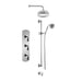 Aquadesign Products Shower Kit (Regent 3711RL) - Chrome w/Black Handle