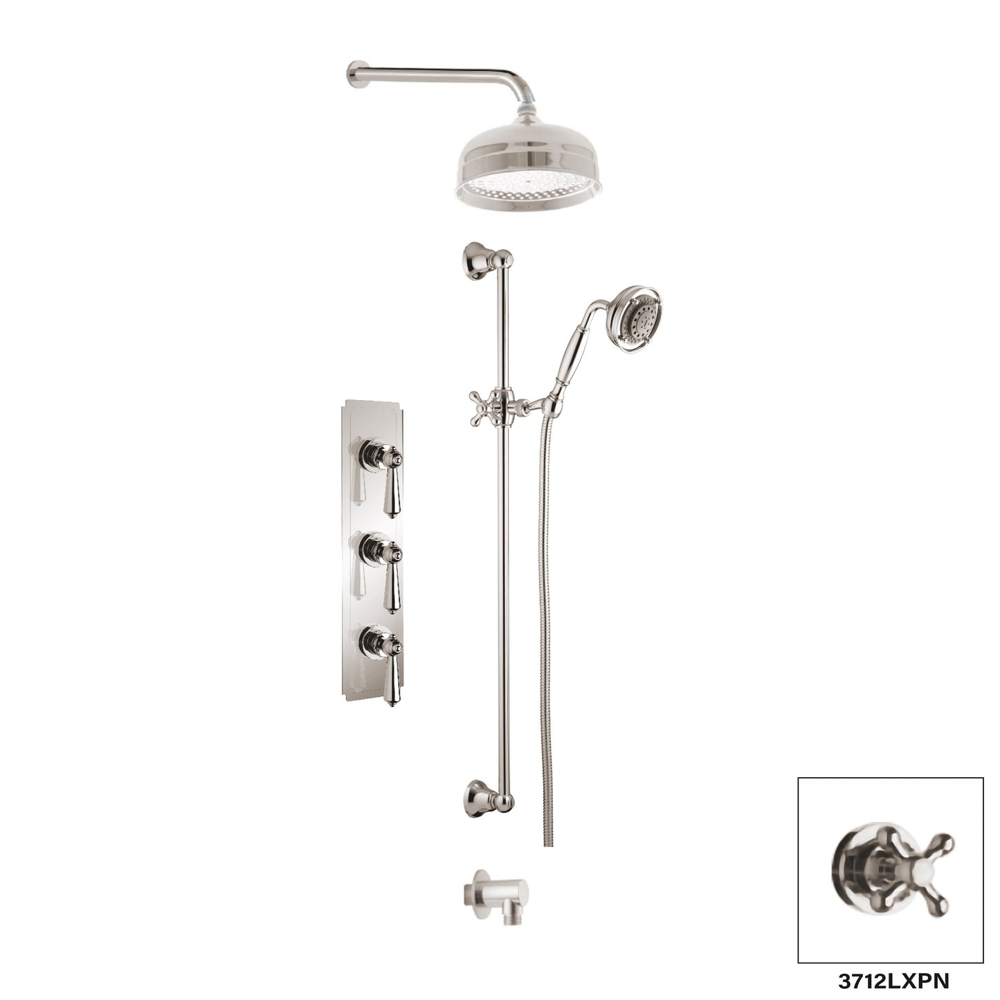 Aquadesign Products Shower Kits (London 3712LL) - Polished Nickel