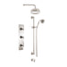 Aquadesign Products Shower Kit (Regent 3712RL) - Brushed Nickel w/White Handle