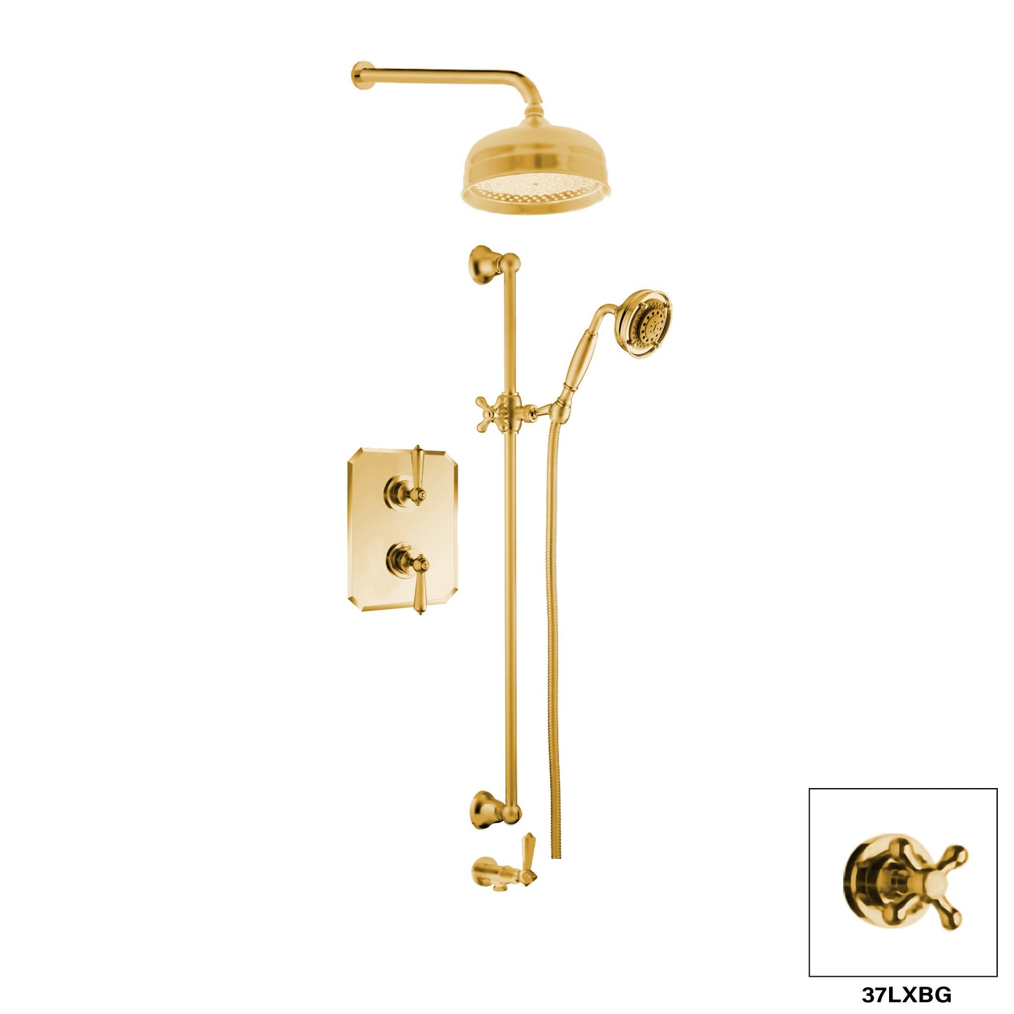 Aquadesign Products Shower Kits (London 37LL) - Brushed Gold
