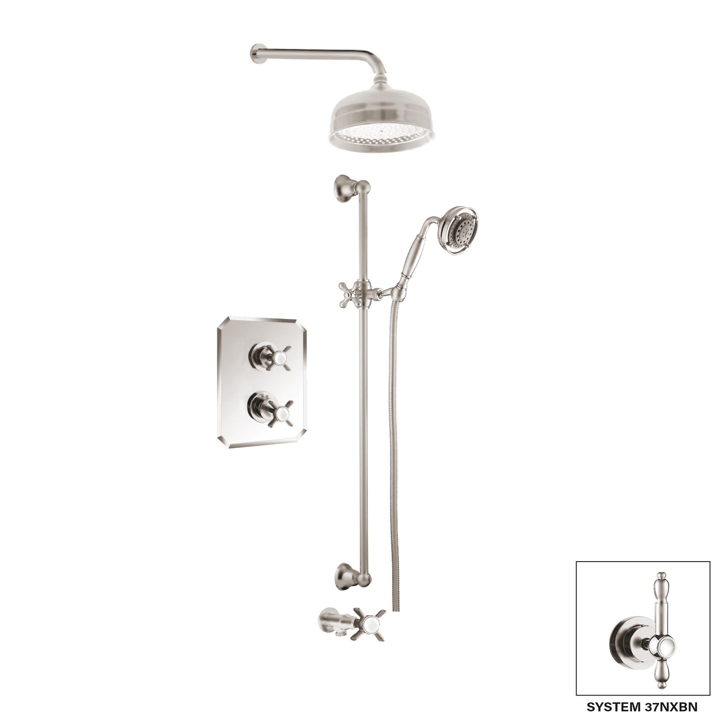 Aquadesign Products Shower Kits (Nostalgia 37NX) - Brushed Nickel