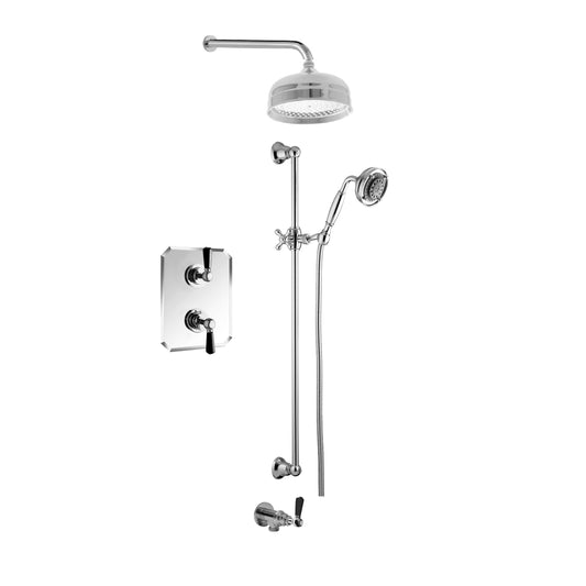 Aquadesign Products Shower Kit (Regent 37RL) - Chrome w/Black Handle