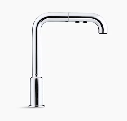 Purist Single-Hole Kitchen Sink Faucet With 8" Pull-Out Spout - Polished Chrome