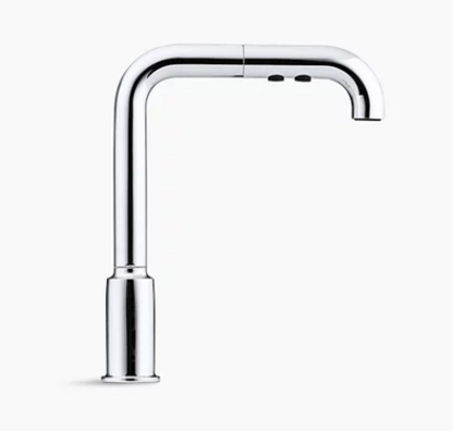 Purist Single-Hole Kitchen Sink Faucet With 8" Pull-Out Spout - Polished Chrome