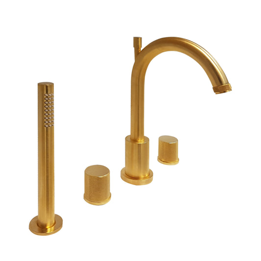 Aquadesign Products 4pc. Deck Mount (Contempo R3086) - Brushed Gold