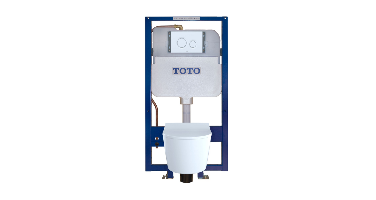 TotoRp Wall-hung Toilet & in-wall Tank System - 1.28/0.9 GPF - White