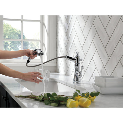 Delta CASSIDY Single Handle Pull-Out Kitchen Faucet- Chrome