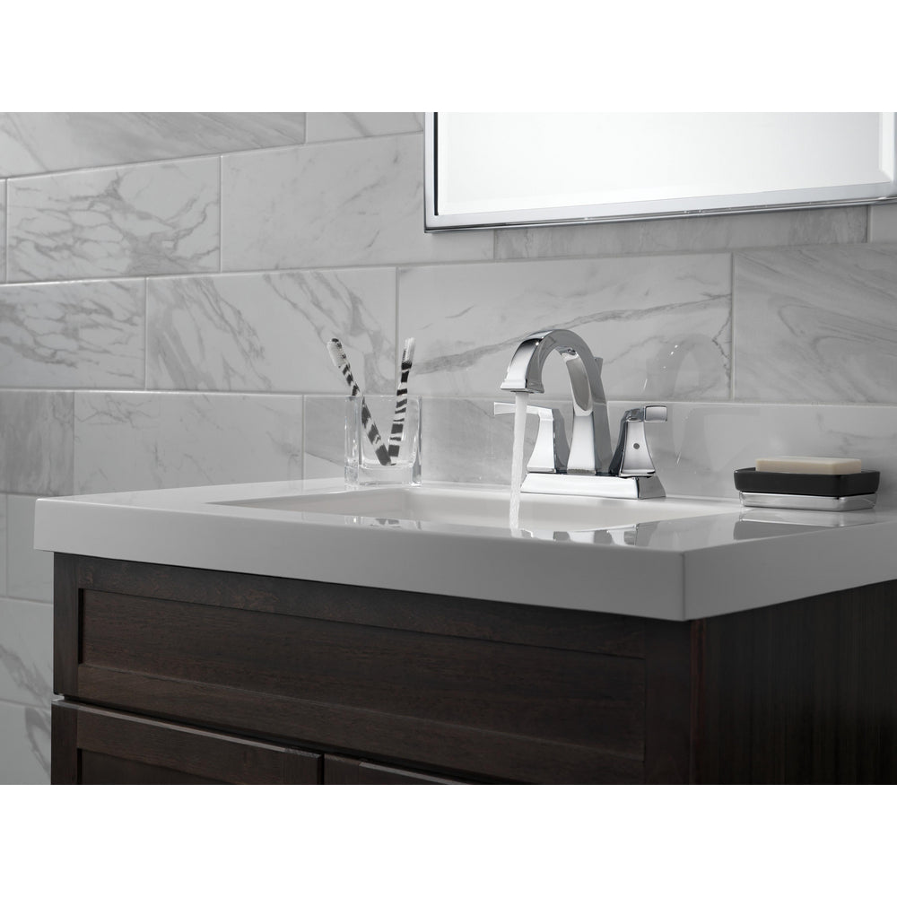 Delta DRYDEN Two Handle Centerset 3 Hole Bathroom Faucet- Chrome