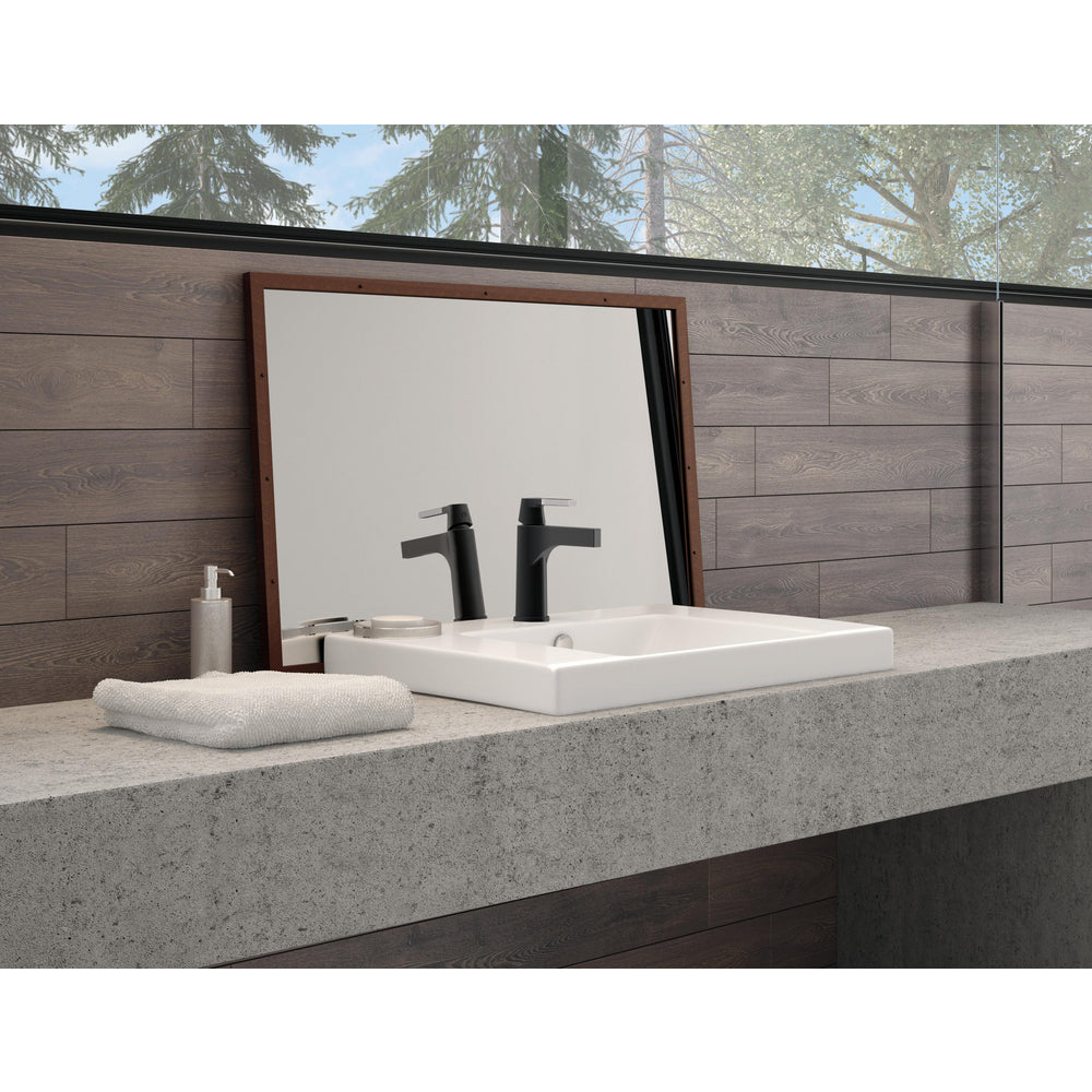 Delta ZURA Single Handle Bathroom Faucet- Chrome/Matte Black