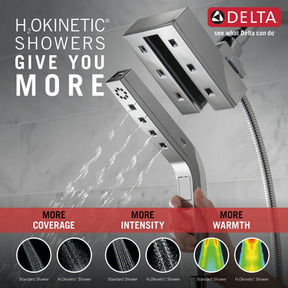 Delta Douche 2-en-1 à 4 réglages H2Okinétique In2ition - Chrome Lumicoat