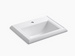 Kohler Memoirs Classic Lavabo de salle de bain classique encastrable 17 po x 10 po avec trou de robinet unique - Blanc