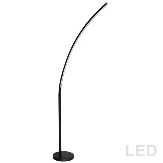 Dainolite 22W LED Floor Lamp Matte Black Finish - Renoz