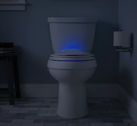 Kohler Reveal Nightlight Quiet-Close Elongated Toilet Seat in Ice