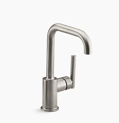 Kohler Purist Single-Hole Kitchen Sink Faucet With 6" Spout - Vibrant Stainless