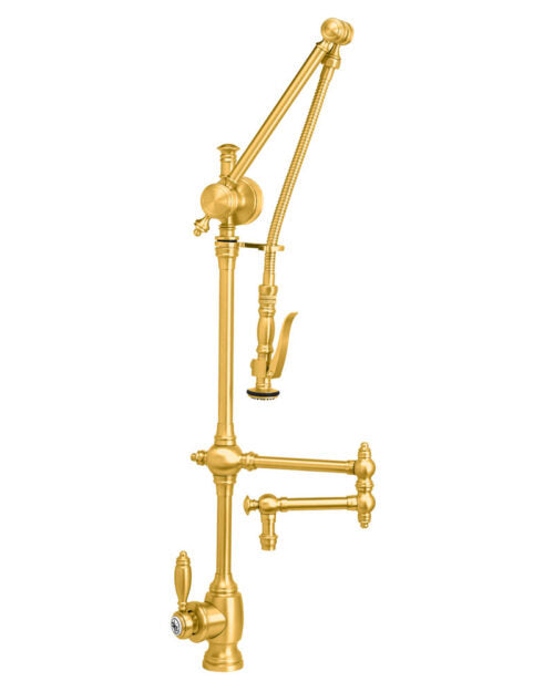 Waterstone Traditional Gantry Pulldown Faucet – 12″ Articulated Spout 4410-12