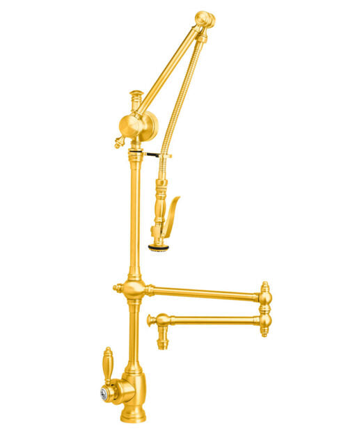 Waterstone Traditional Gantry Pulldown Faucet – 18″ Articulated Spout 4410-18