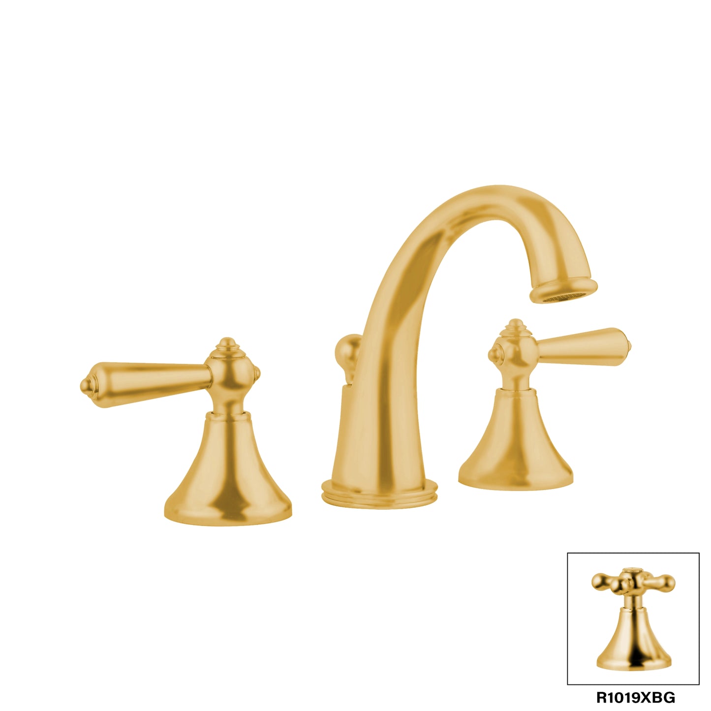 Aquadesign Products Widespread Lav – Drain Included (London R1019L) - Brushed Gold