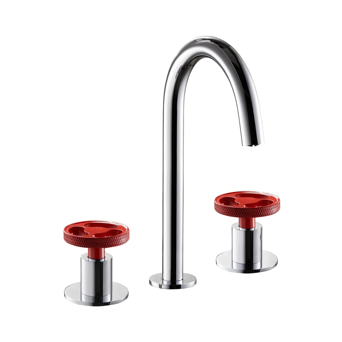 Aquadesign Products Lavabo 8 po – avec pop-up inclus (Twist 47075) - Chrome/Rouge
