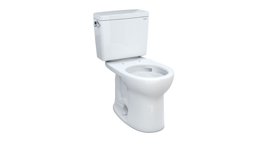 Toto Drake Two-piece Toilet, 1.28 GPF, Round Bowl - UnIVersal Height in Cotton