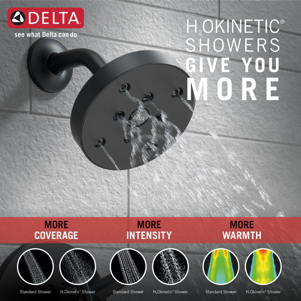Delta TRINSIC Monitor 17 Series H2Okinetic Tub & Shower Trim -Matte Black (Valve Sold Separately)